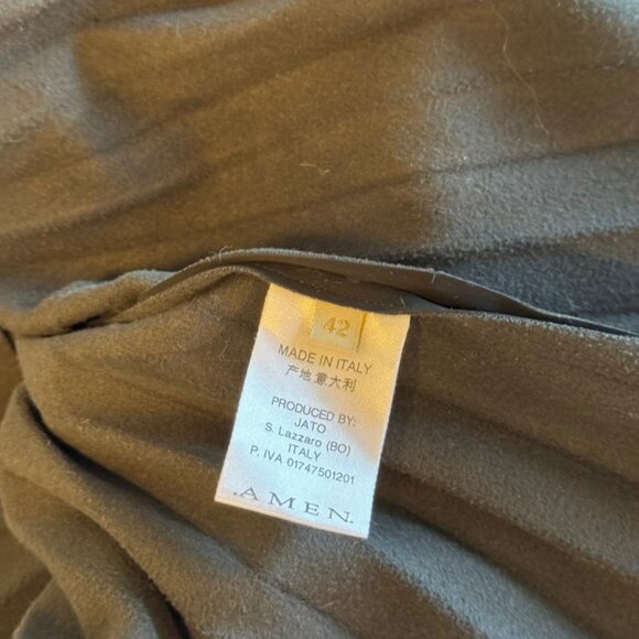 AMEN Paris Black Lace & Pleated Mini Dress - Cap Sleeves - Picture 5 of 5